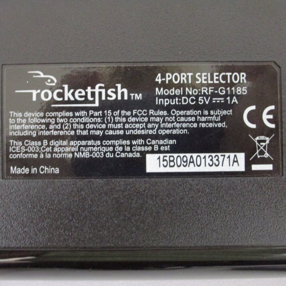 Rocketfish RF-G1185 4-Port HDMI Selector - Picture 3 of 14